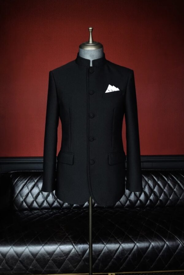 Single-row stand-up collar Mao suit men's slim-fit top